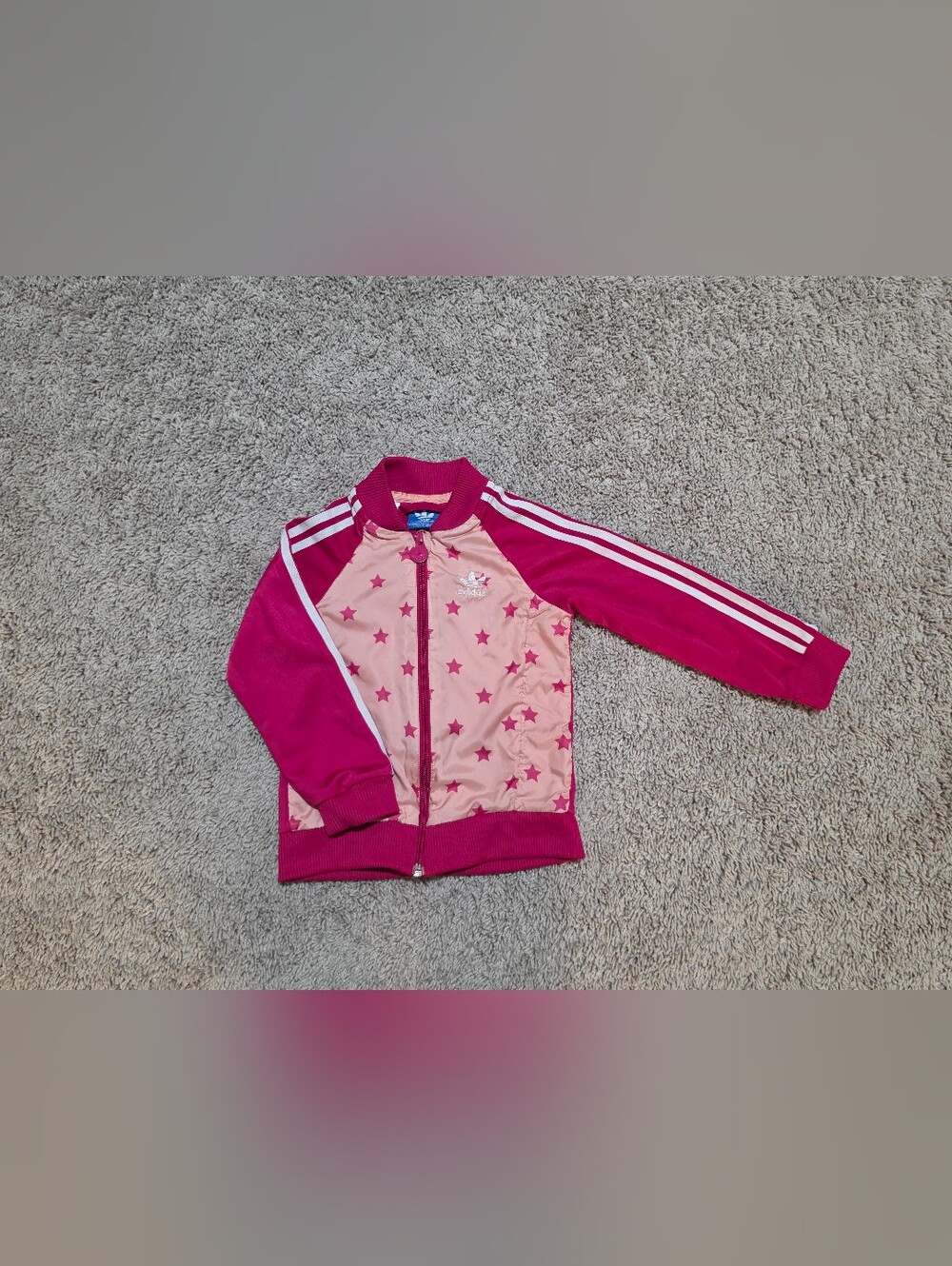 Adidas Kids Pink Star Track Jacket